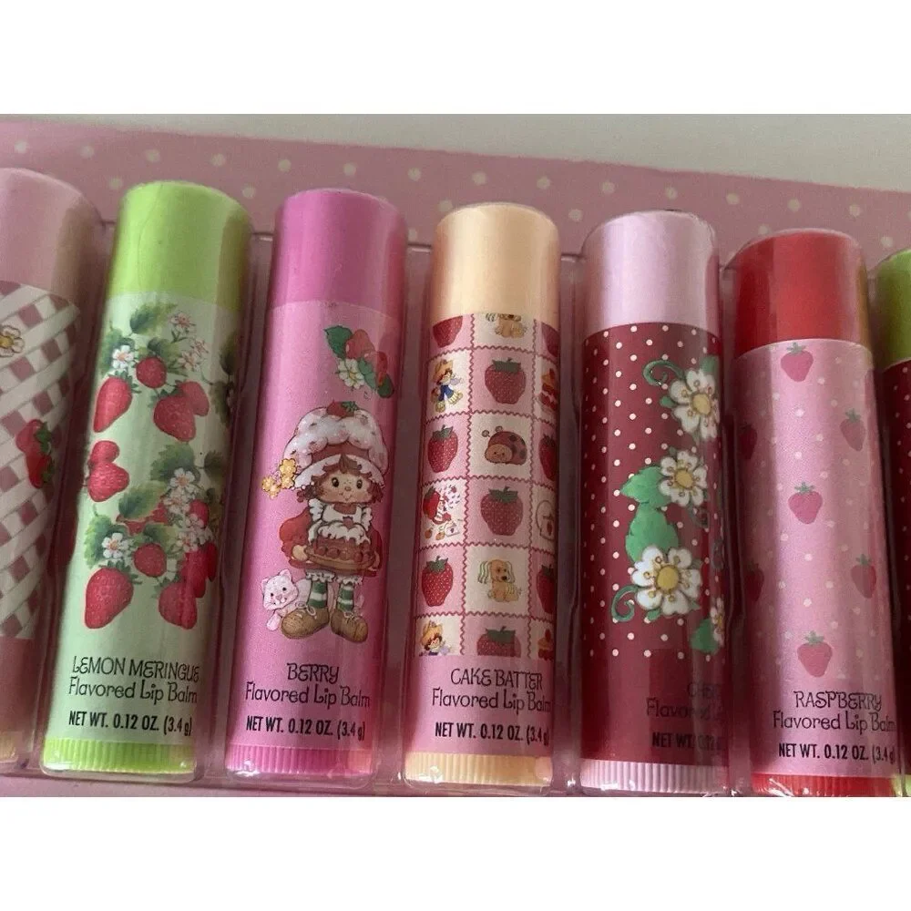 8 Pack Strawberry Shortcake Flavored Lip Balms Lemon Meringue Cake‎ Batter NEW